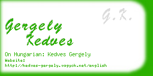 gergely kedves business card